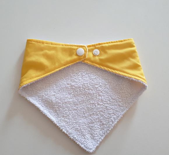 Babador atoalhado bandana Amarelo