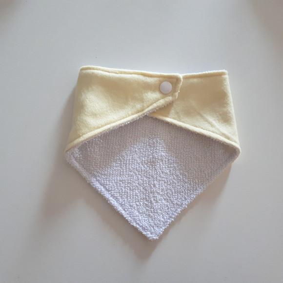 Babador atoalhado bandana Amarelo Flanela