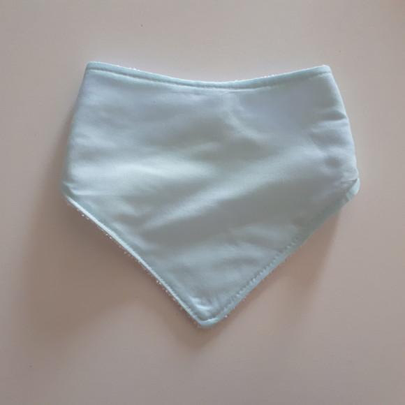Babador atoalhado bandana Azul bebê