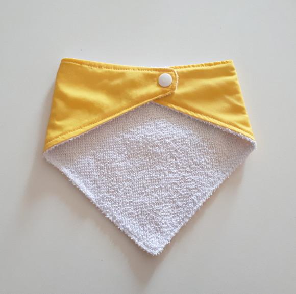 Babador atoalhado bandana Amarelo