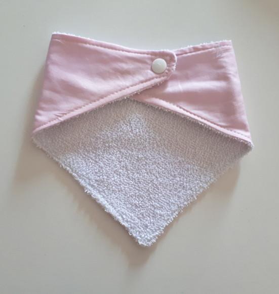 Babador atoalhado bandana Rosa