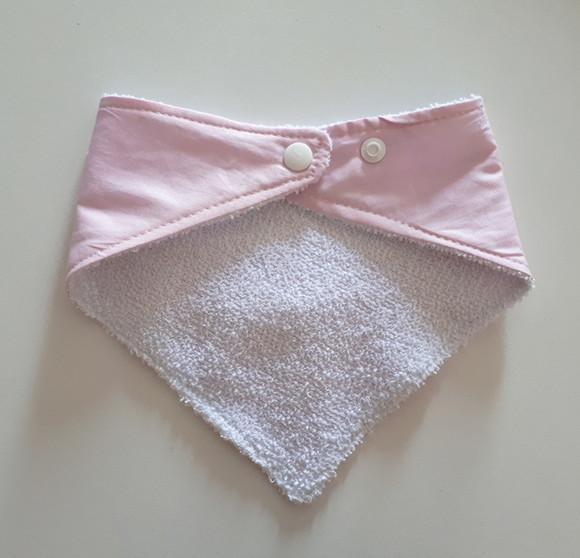 Babador atoalhado bandana Rosa