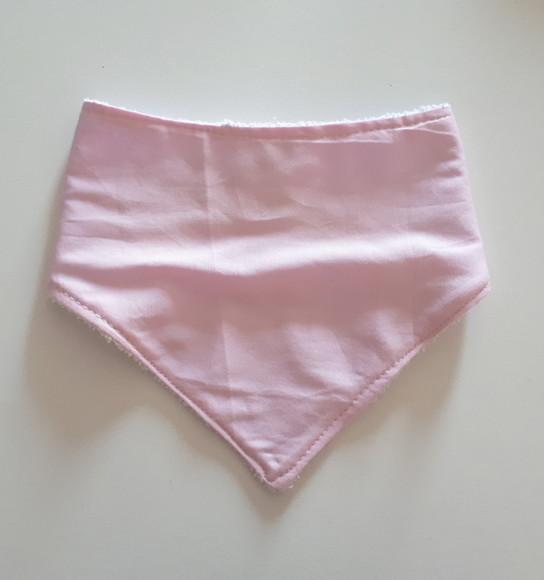 Babador atoalhado bandana Rosa