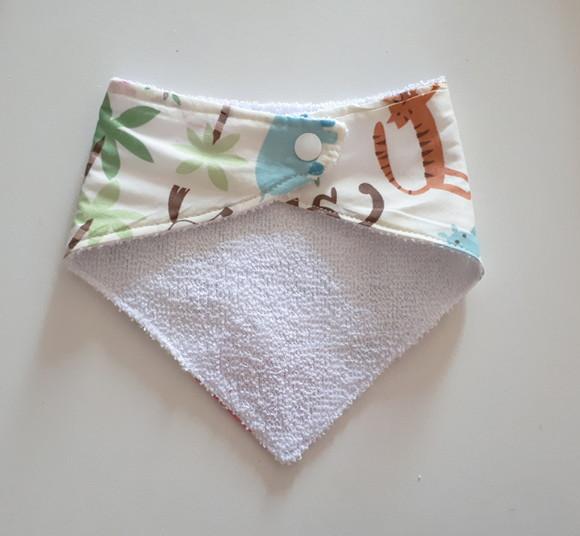 Babador atoalhado bandana Safari