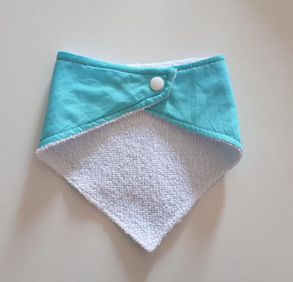 Babador atoalhado bandana Turquesa