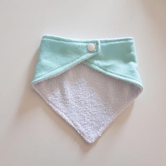 Babador atoalhado bandana Verde Flanela