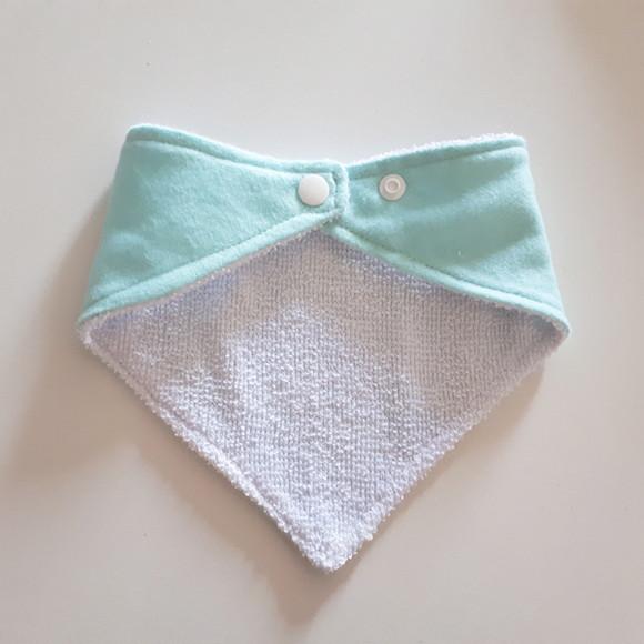 Babador atoalhado bandana Verde Flanela