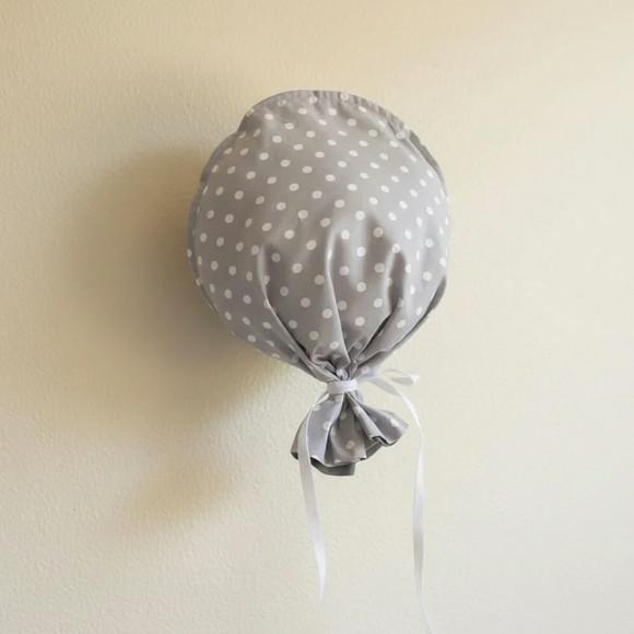 Balão em Tecido Cinza Poá