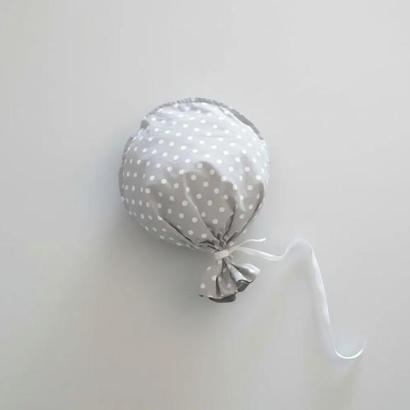 Balão em Tecido Cinza Poá