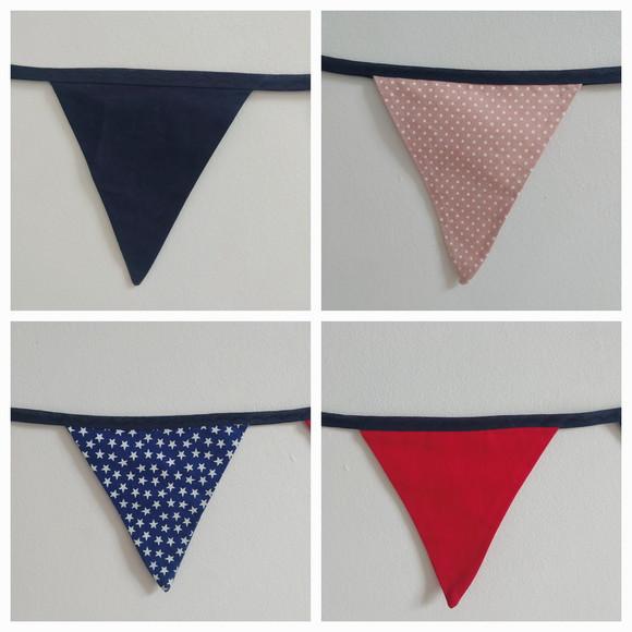 Bandeirinhas em Tecido Estampas Diversas Cores