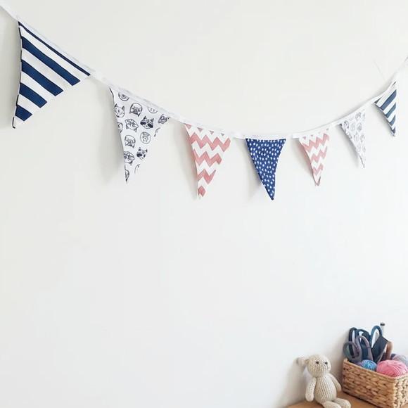 Bandeirinhas em Tecido Estampas Variadas para Decoração