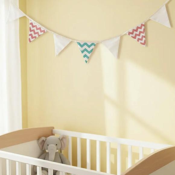 Bandeirinhas em Tecido Multicolor Chevron