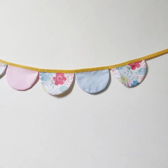 Bandeirola Varal Meia-lua Tecido Decoração Infantil