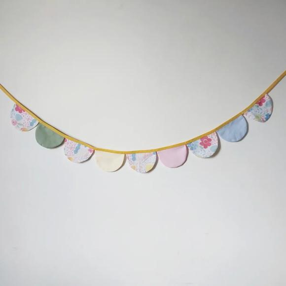 Bandeirola Varal Meia-lua Tecido Decoração Infantil