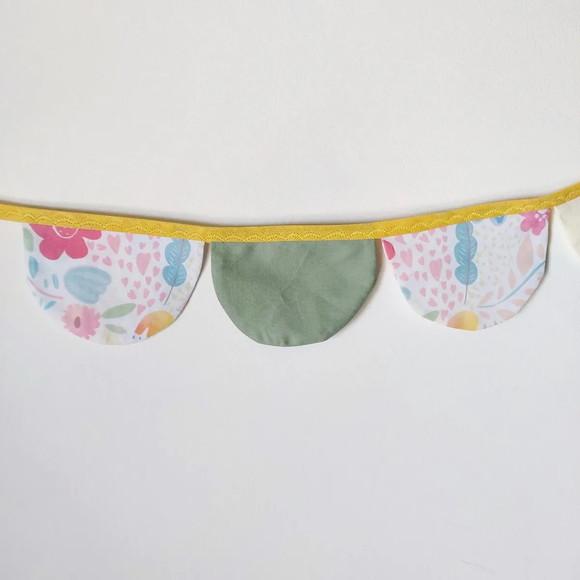 Bandeirola Varal Meia-lua Tecido Decoração Infantil