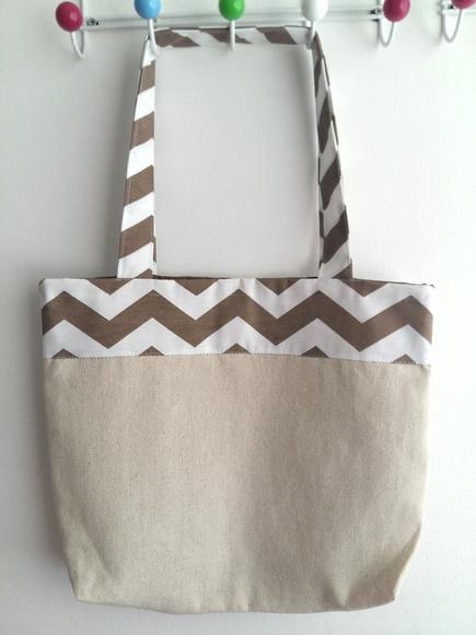Bolsa de Algodão Faixa Chevron