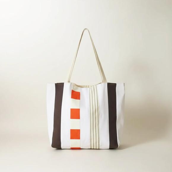Bolsa Shoulder Tote Tudo Bonitinho Sarja Algodão Cru Marrom