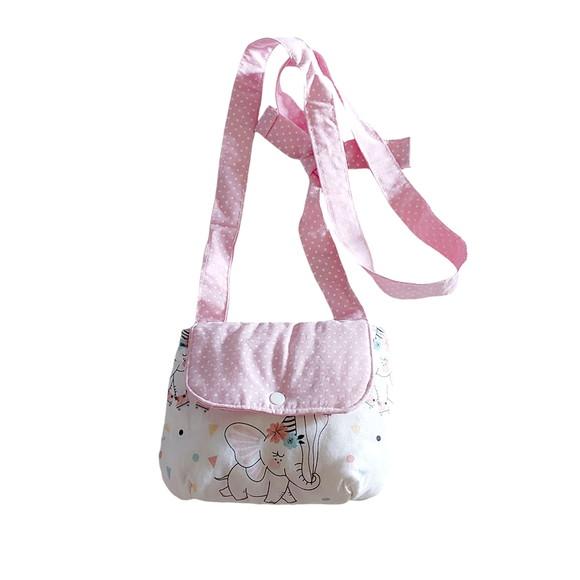 Bolsa Tiracolo Infantil Elefantinha/poá