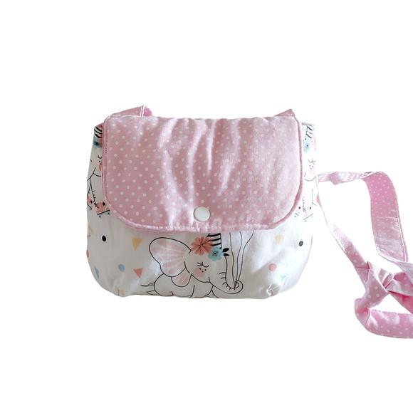 Bolsa Tiracolo Infantil Elefantinha/poá