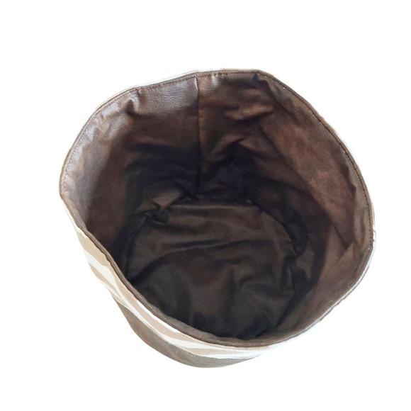 Cachepot Tecido Dupla Face Chevron e Corano