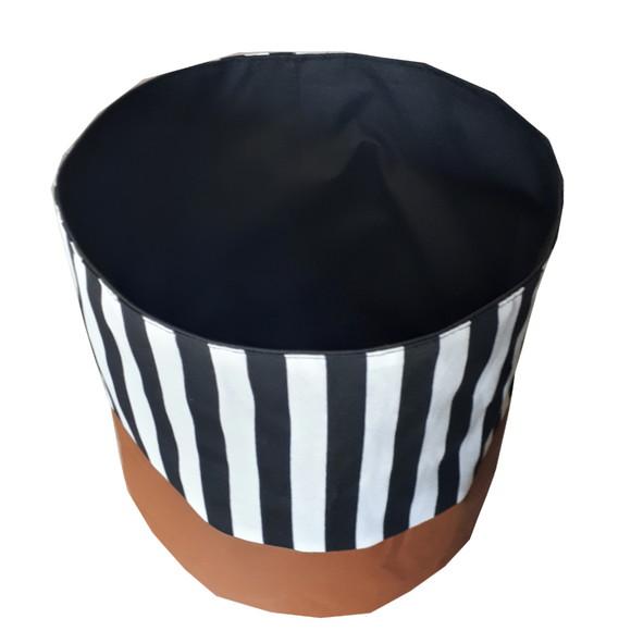 Cachepot Tecido Dupla Face Listrado Pb Corano