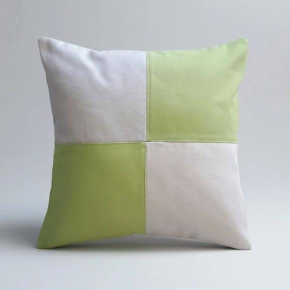 Capa de Almofada Bicolor Quadrados