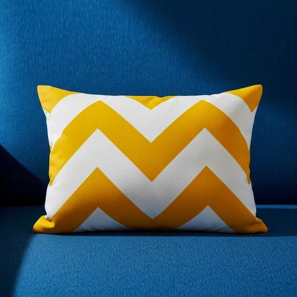 Capa de Almofada Maxi Chevron Amarelo 30 cm x 45 cm