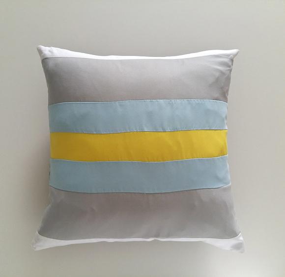 Capa de Almofada Mix Amarela Azul cinza branco