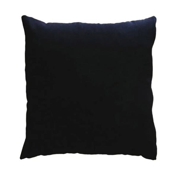 Capa de Almofada Preta 45cm