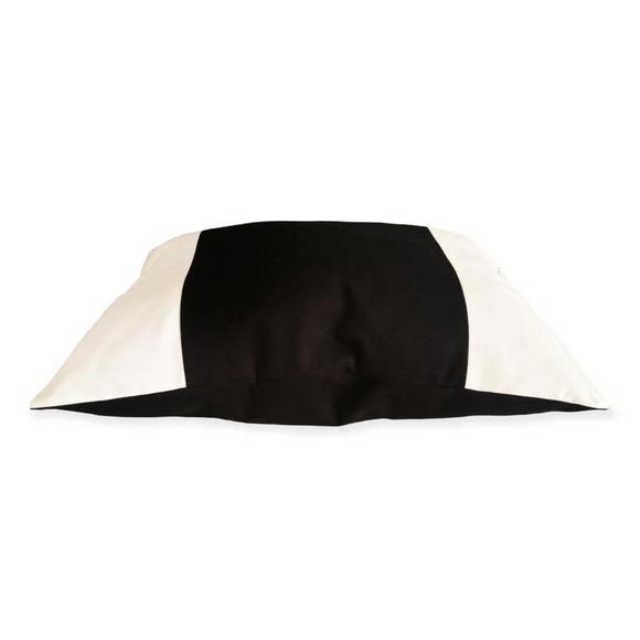 Capa de Almofada Preta Branca Faixas 55 x 40