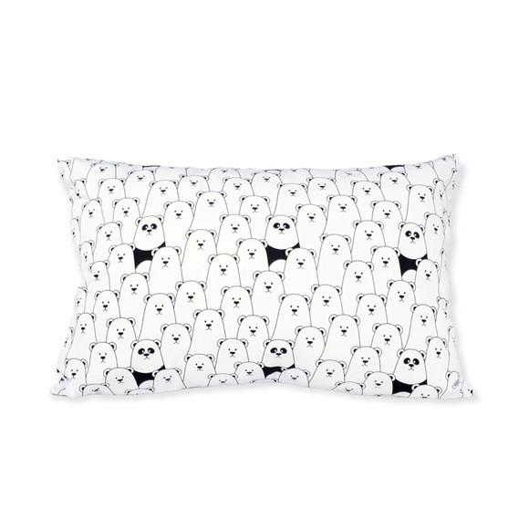 Capa de Almofada Urso Polar e Panda