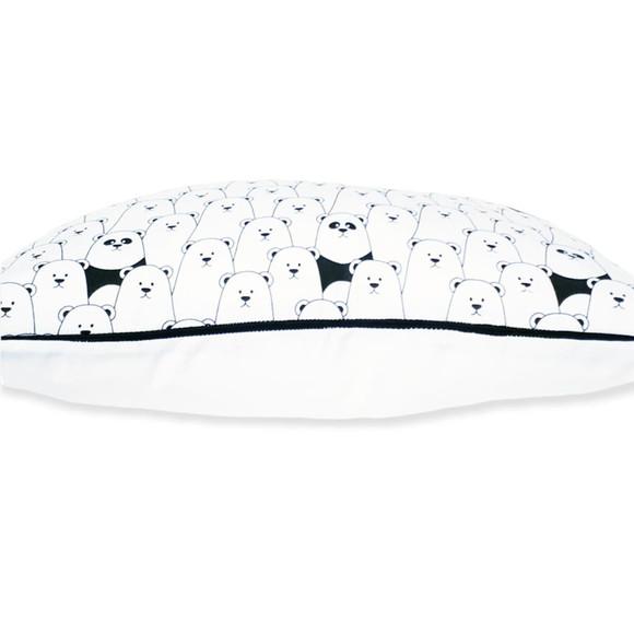 Capa de Almofada Urso Polar e Panda