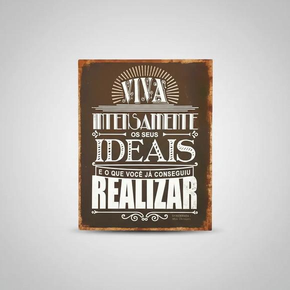 Placa Decorativa Desiderata Max Ehrmann - Viva Intensamente