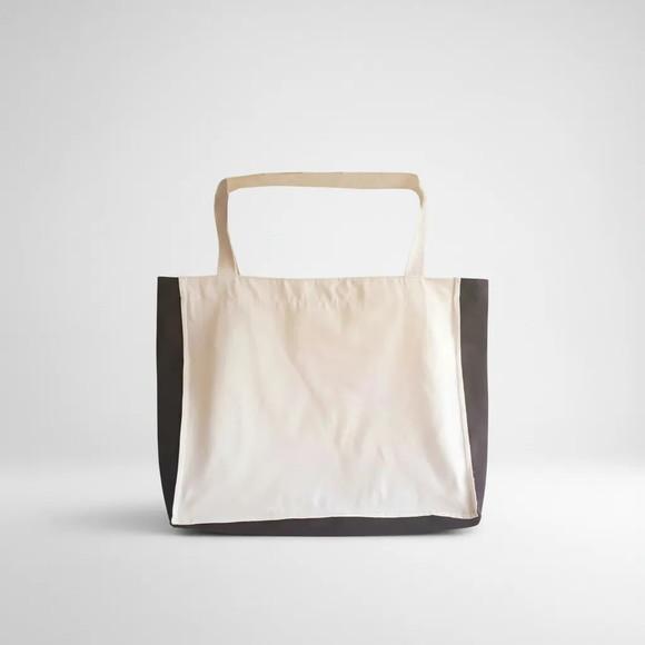Tote Bag Sustentável Crua / Marrom Escuro