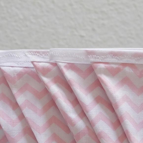 Varal de Bandeirinhas Tecido Chevron Rosa Fino