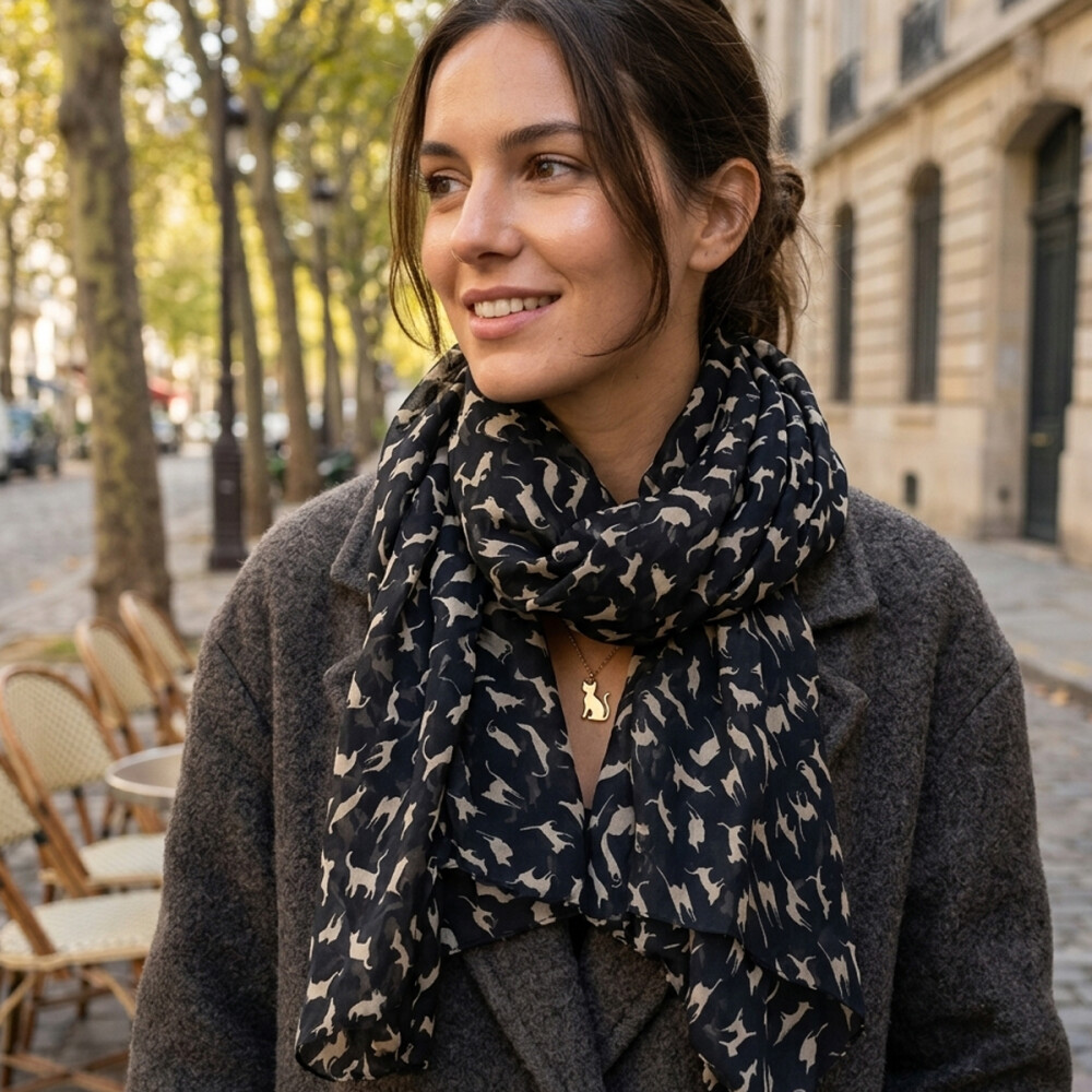 Lenço Scarf Gatos