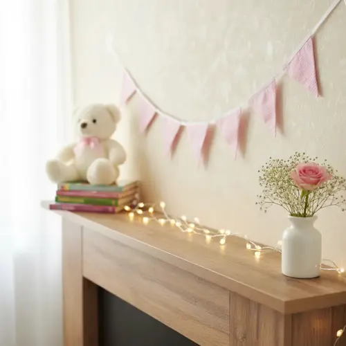 Bandeirinhas Em Tecido Xadrez Vichy Rosa E Branco