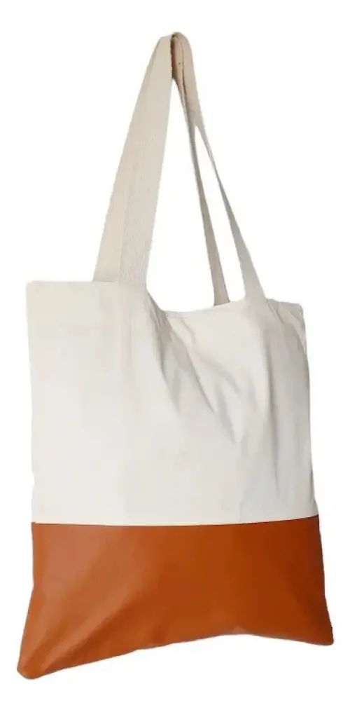 Tote Bag Crua com Detalhe em Corano