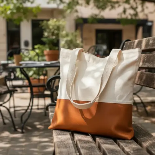 Tote Bag Crua com Detalhe em Corano