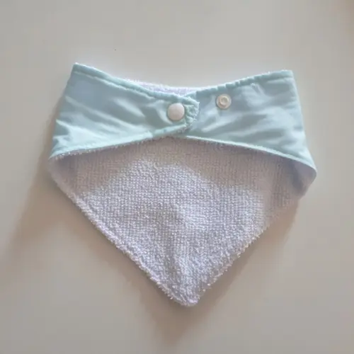 Babador atoalhado bandana Azul bebê