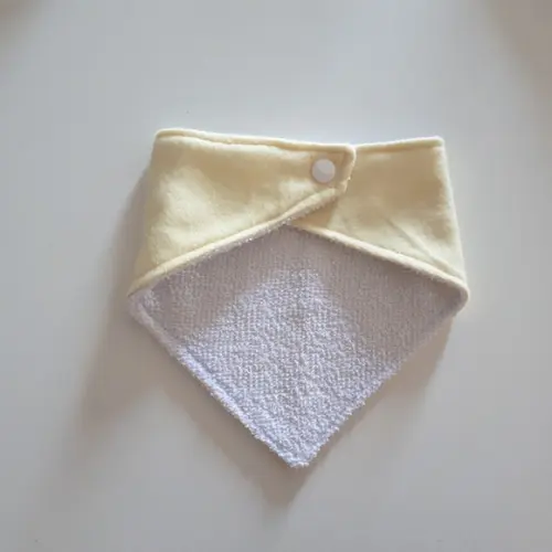 Babador atoalhado bandana Amarelo Flanela