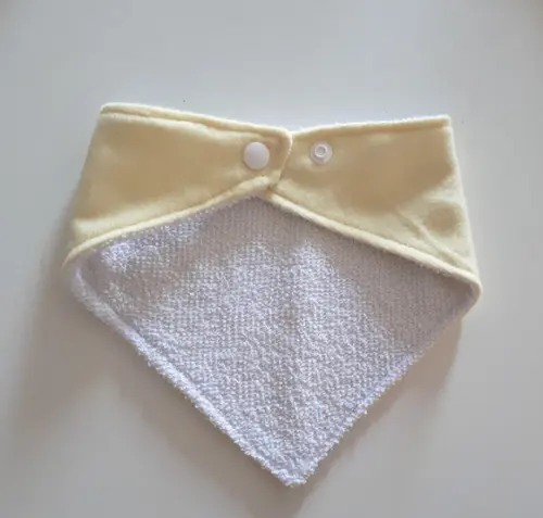 Babador atoalhado bandana Amarelo Flanela