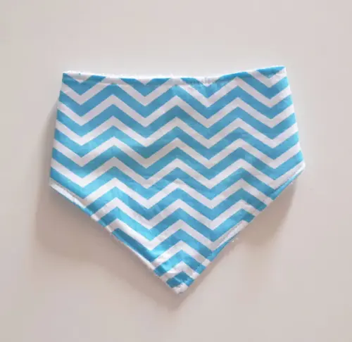 Babador atoalhado bandana Chevron Azul Royal