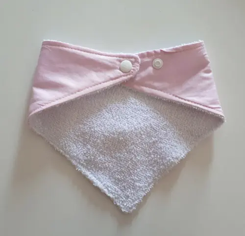 Babador atoalhado bandana Rosa