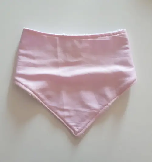 Babador atoalhado bandana Rosa