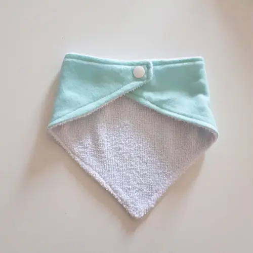 Babador atoalhado bandana Verde Flanela