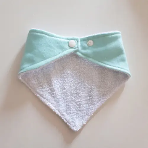 Babador atoalhado bandana Verde Flanela