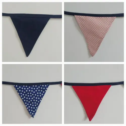 Bandeirinhas em Tecido Estampas Diversas Cores