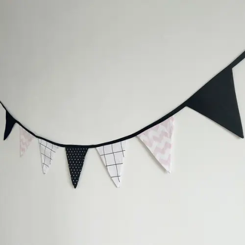 Bandeirinhas em Tecido Estampas Cores Diversas