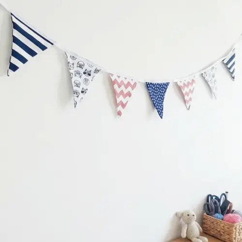 Bandeirinhas em Tecido Estampas Variadas para Decoração